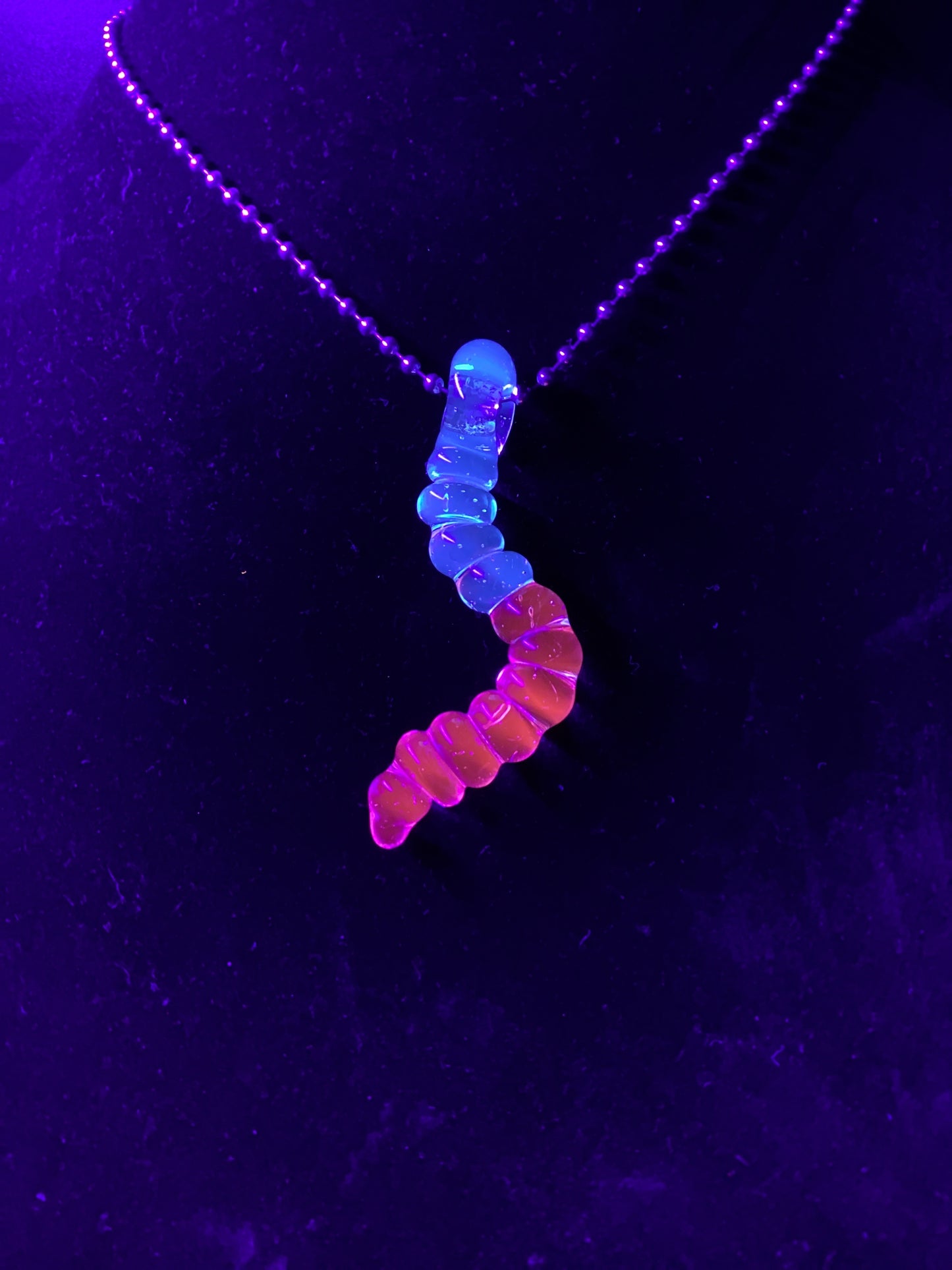 UV gummy worm pendant