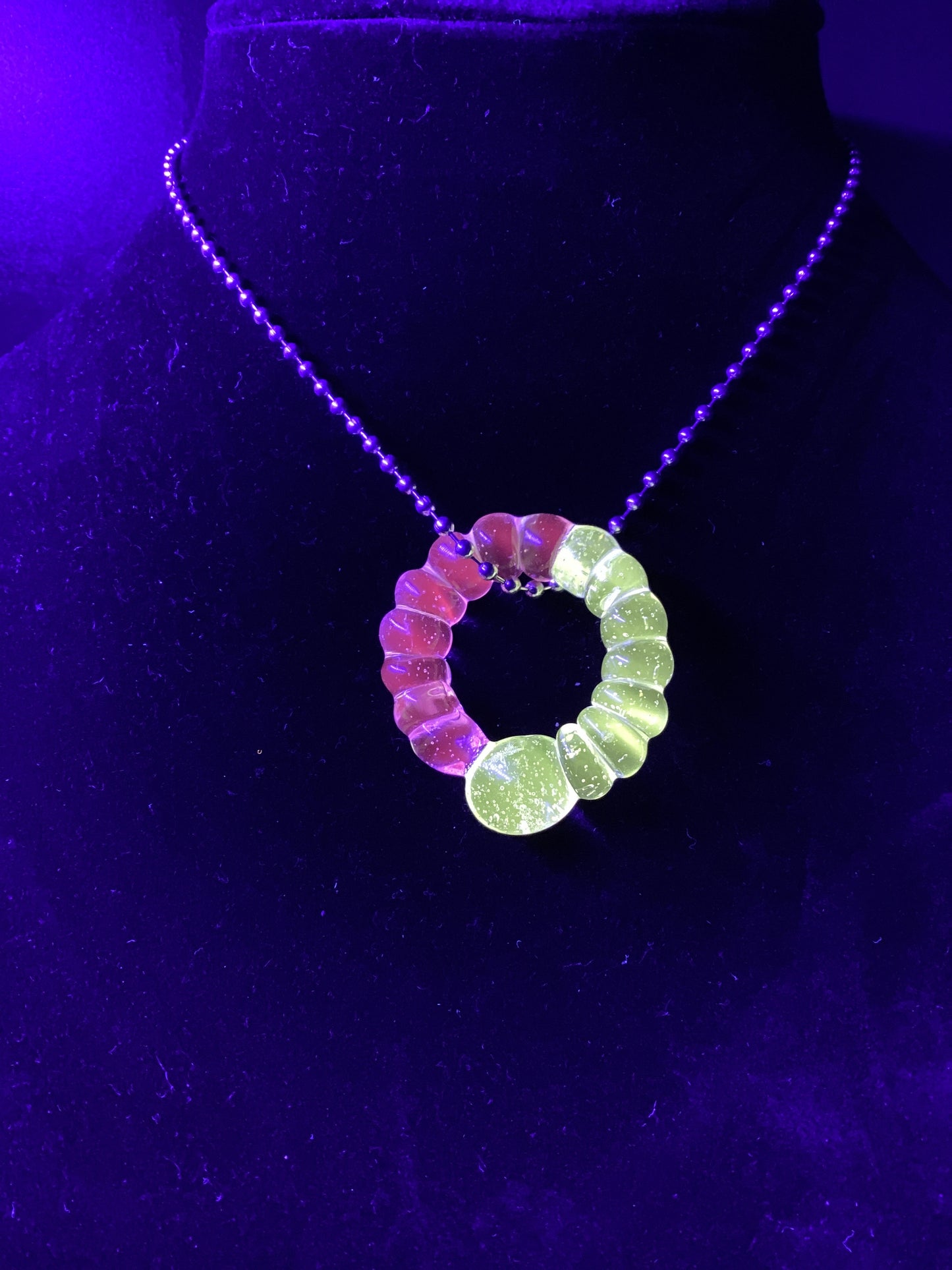 UV gummy worm pendant