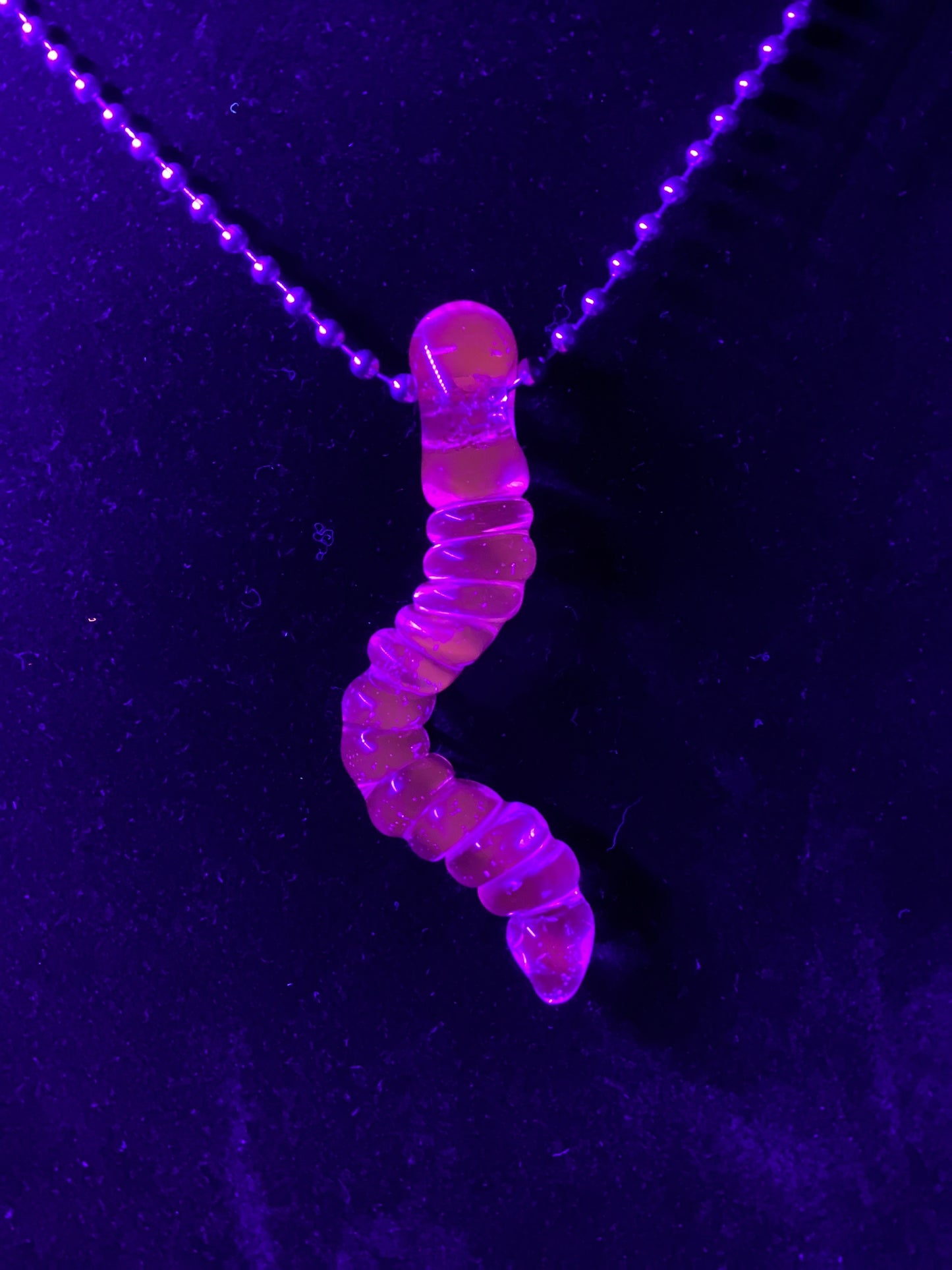 UV gummy worm pendant