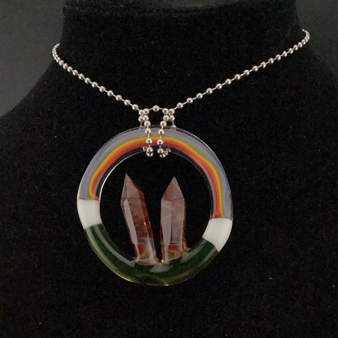 Crystal rainbow pendant