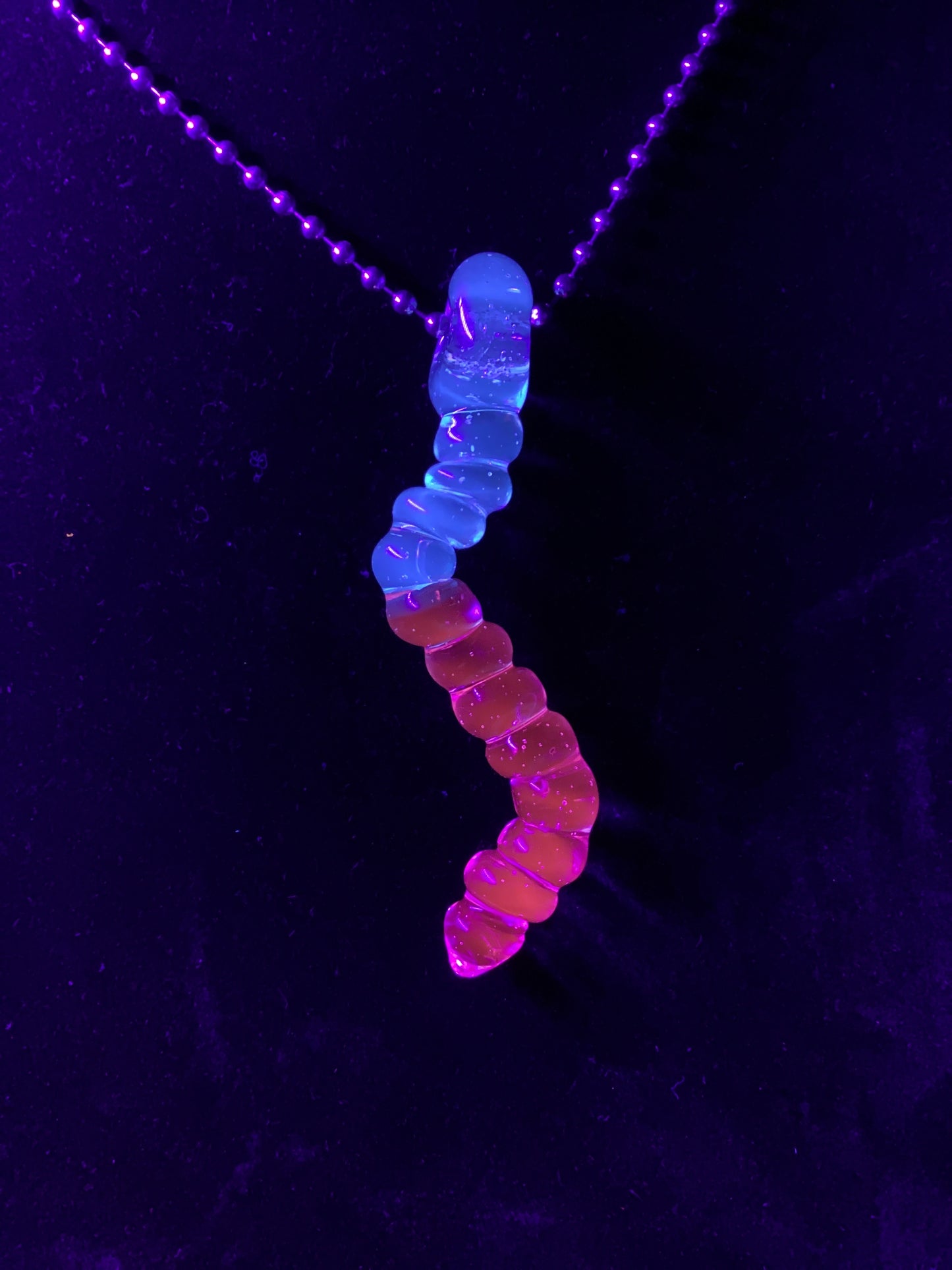 UV gummy worm pendant