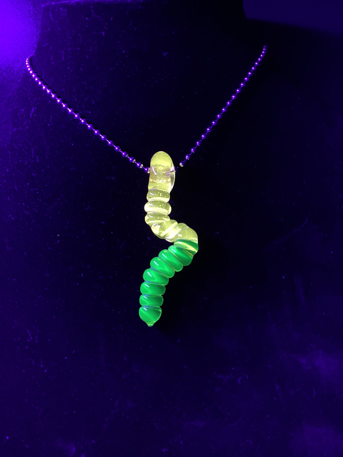 UV gummy worm pendant