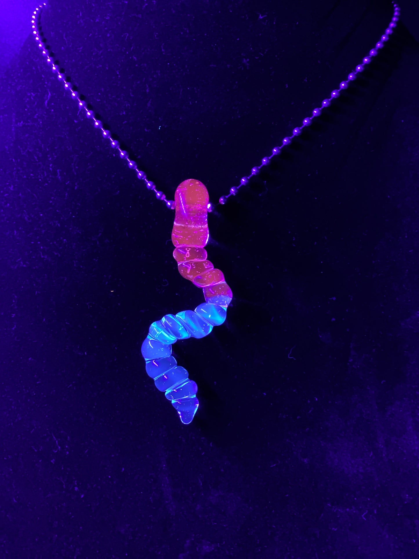 UV gummy worm pendant