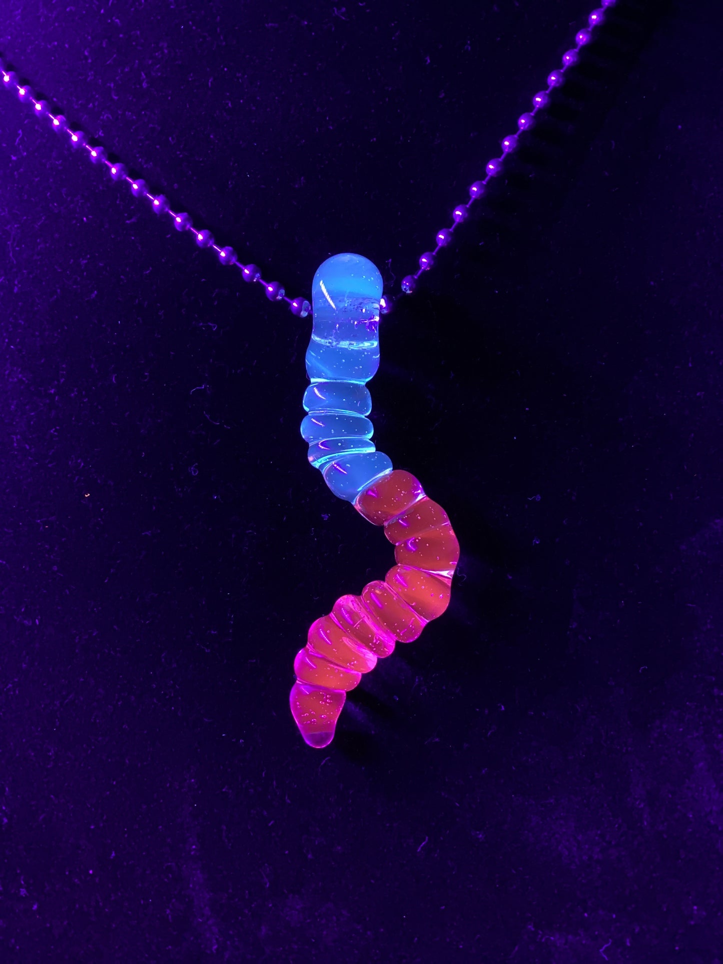 UV gummy worm pendant