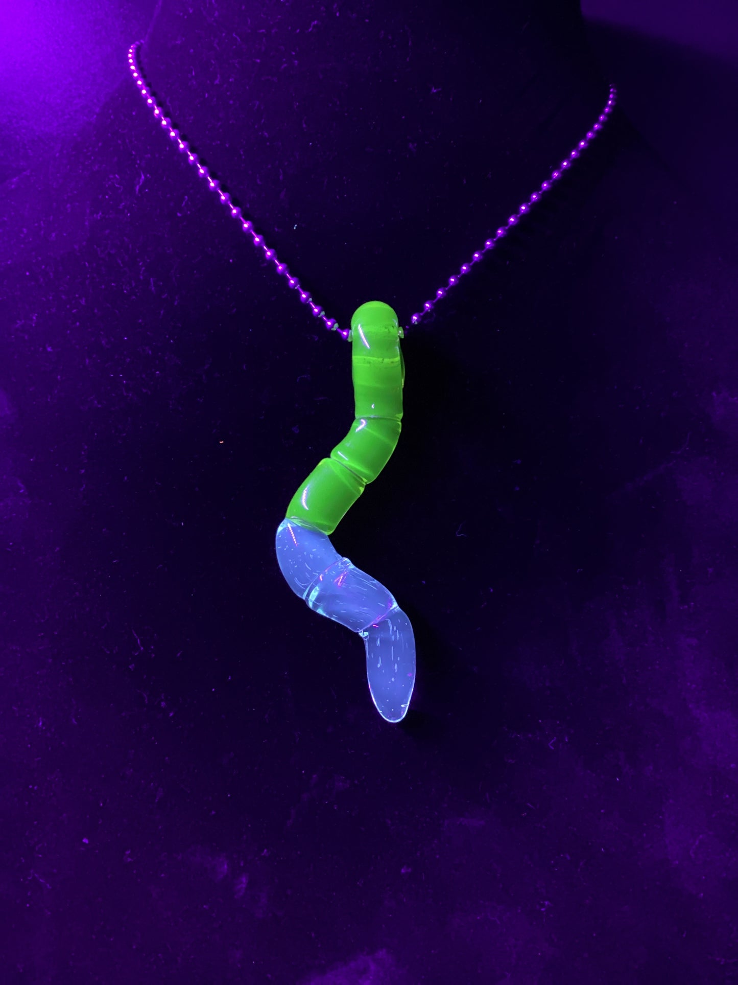 UV gummy worm pendant