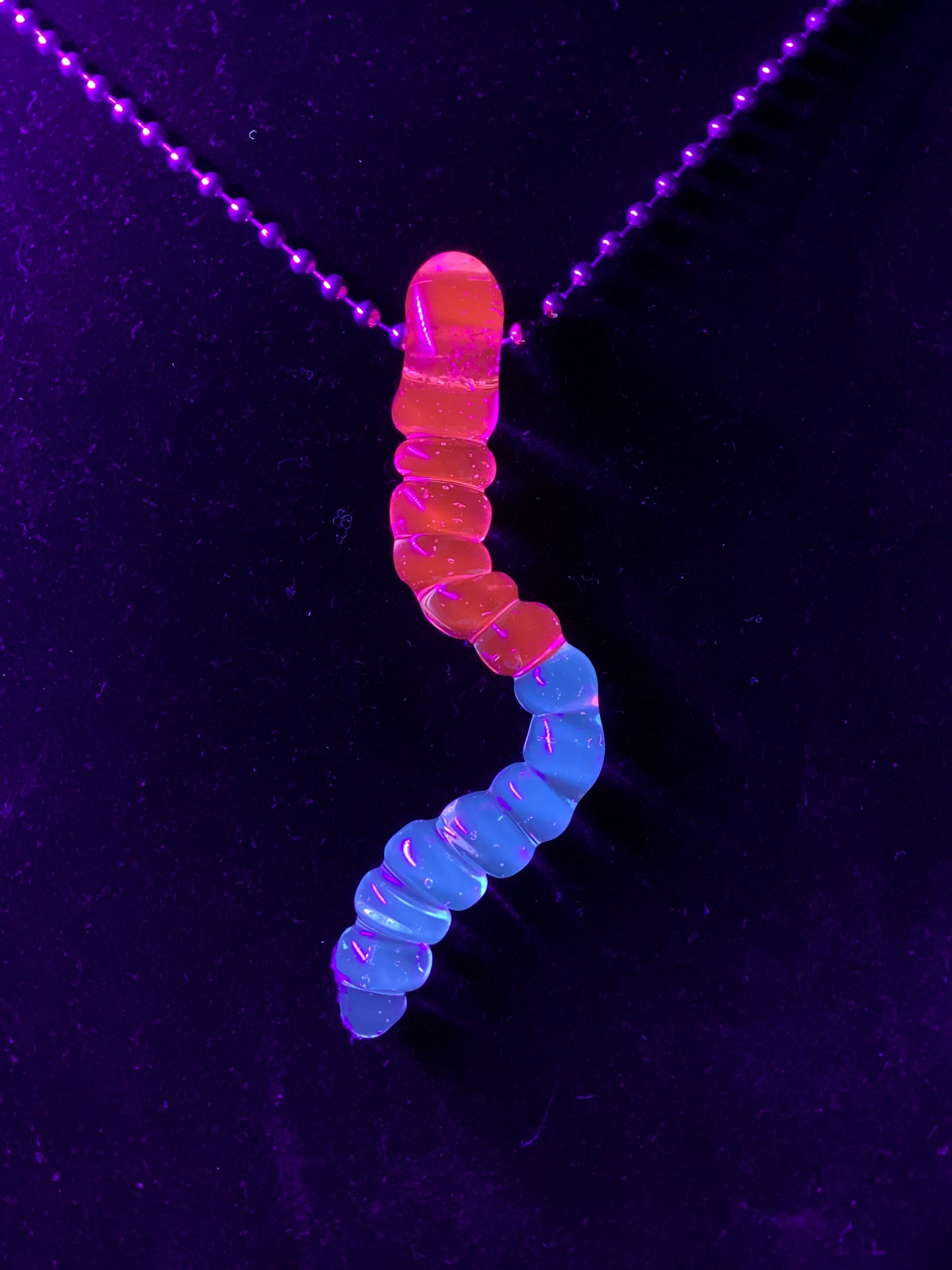 UV gummy worm pendant