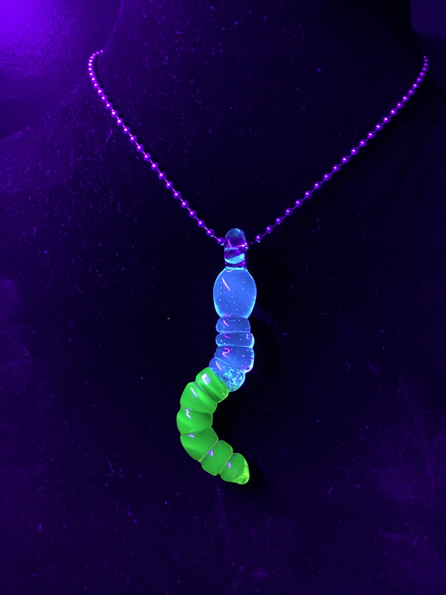 UV gummy worm pendant