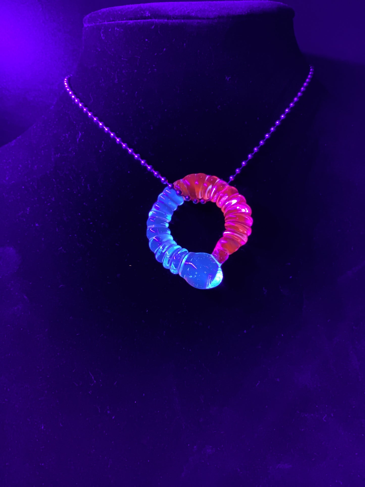 UV gummy worm pendant