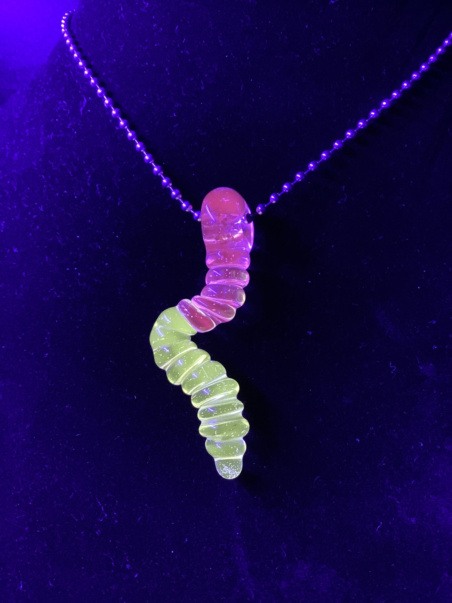 UV gummy worm pendant