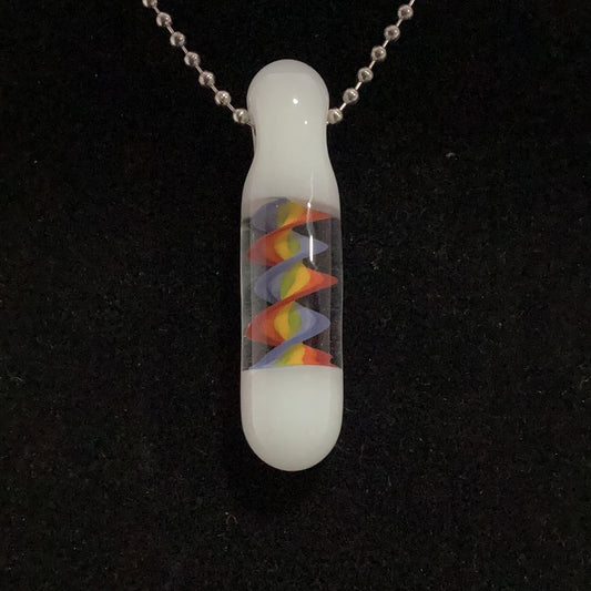 Rainbow spiral pendant