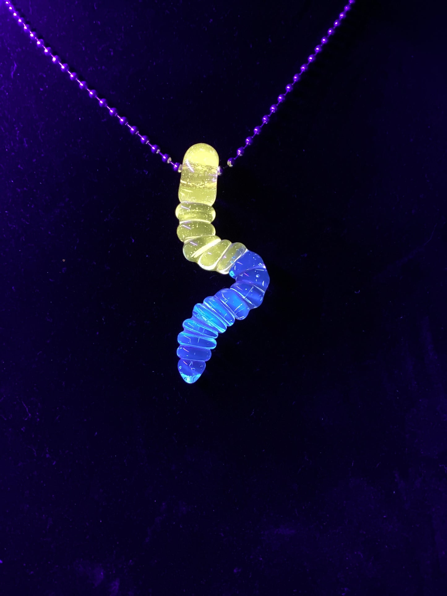 UV gummy worm pendant