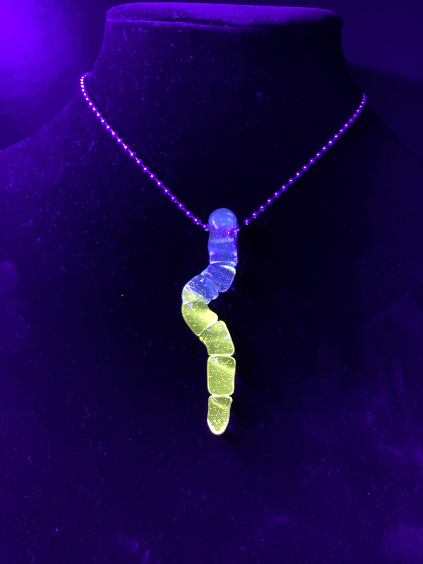 UV gummy worm pendant