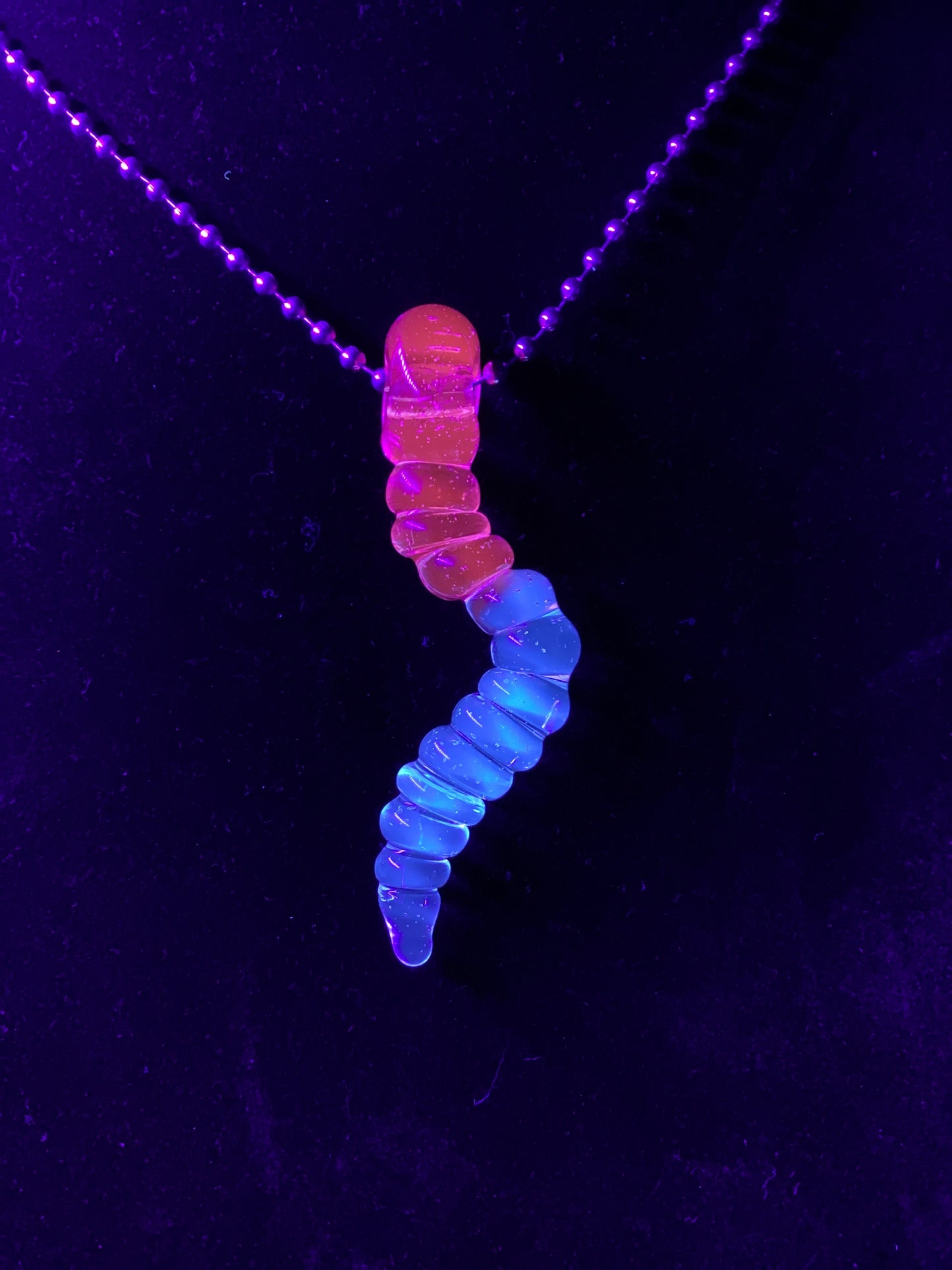 UV gummy worm pendant