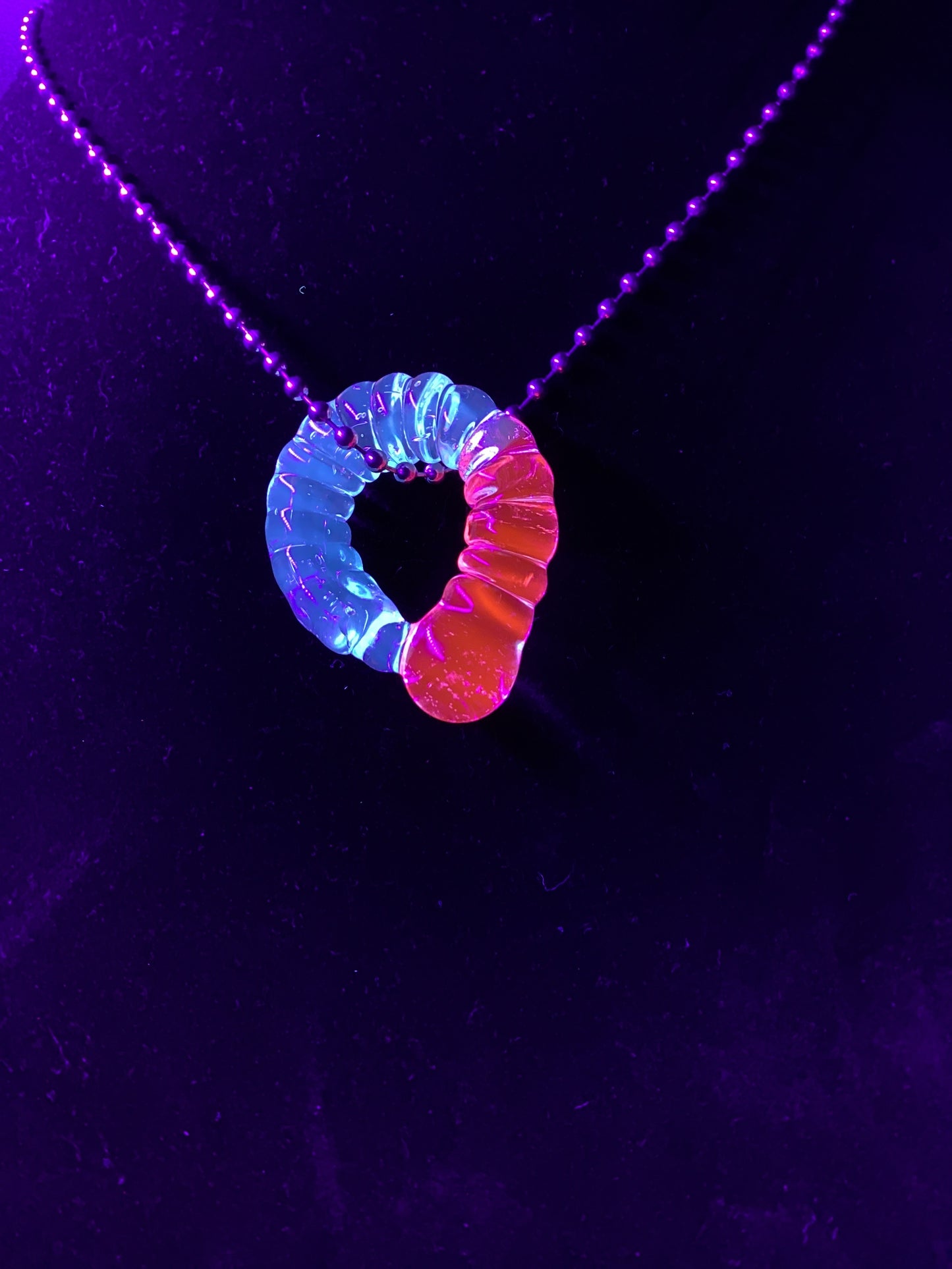 UV gummy worm pendant