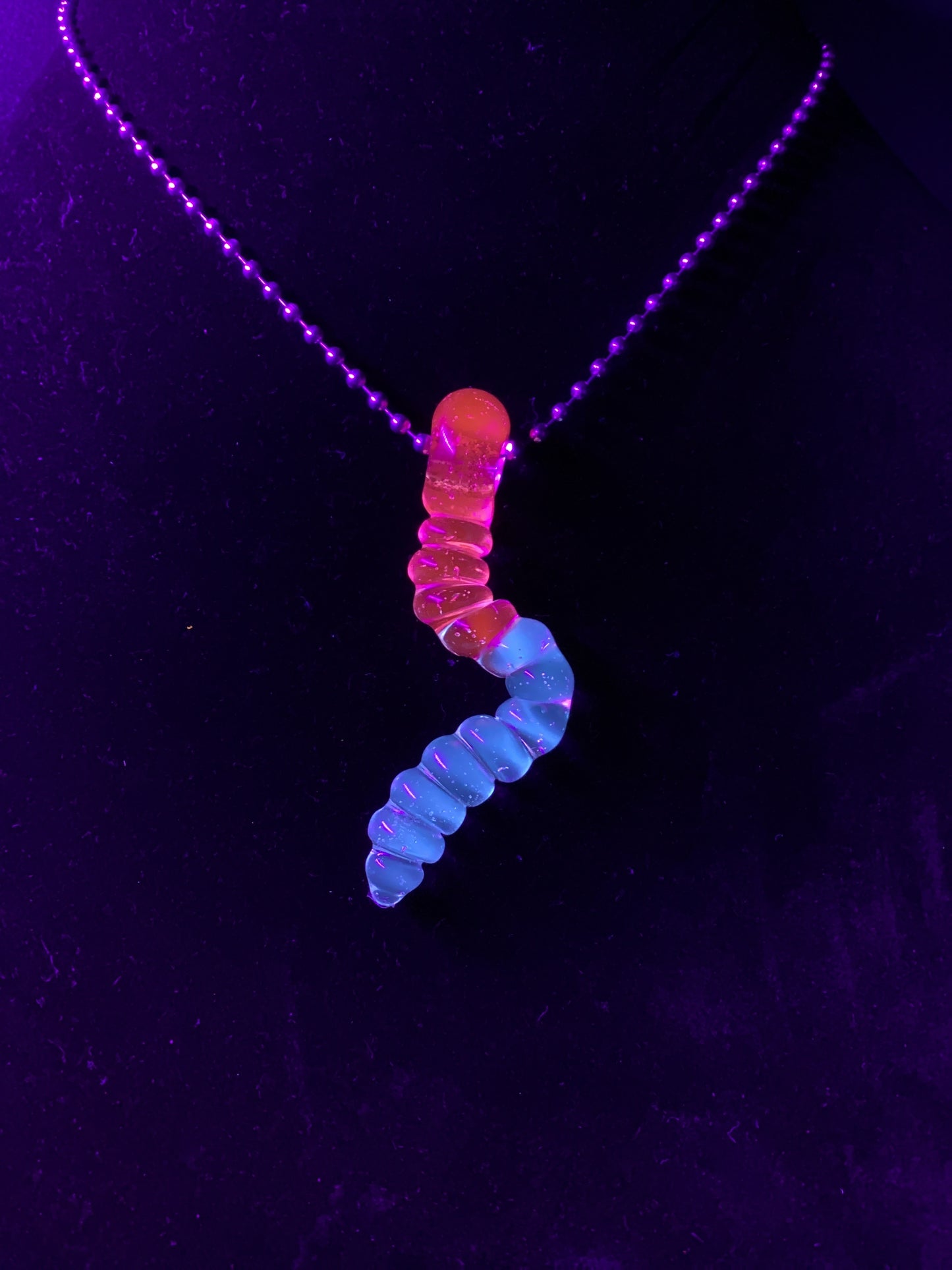 UV gummy worm pendant