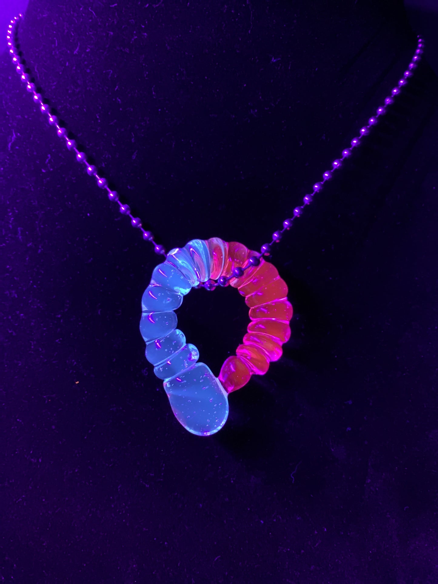 UV gummy worm pendant