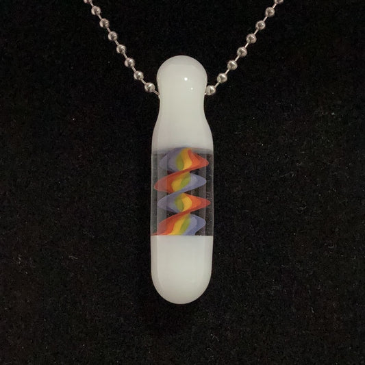 Rainbow spiral pendant