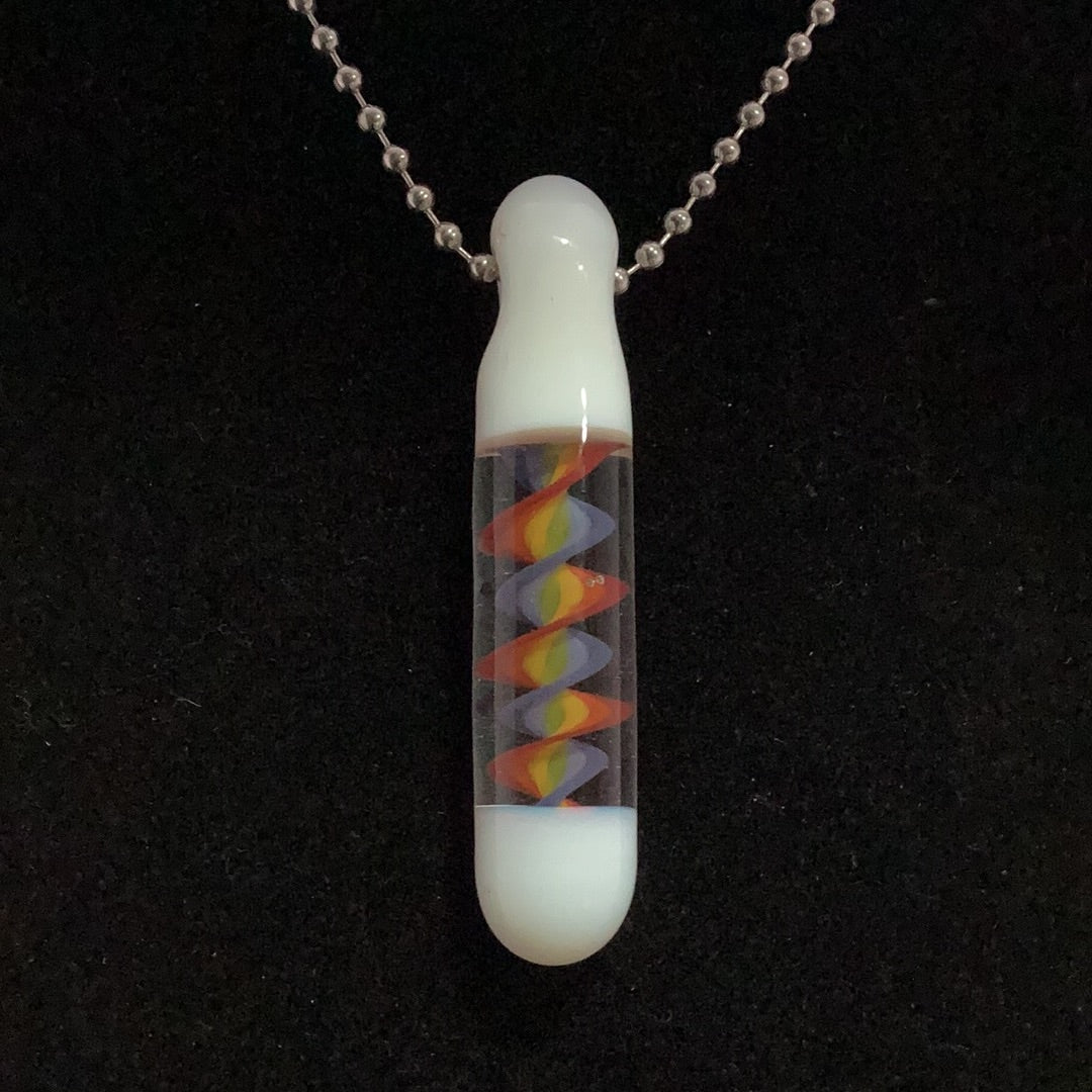 Rainbow spiral pendant