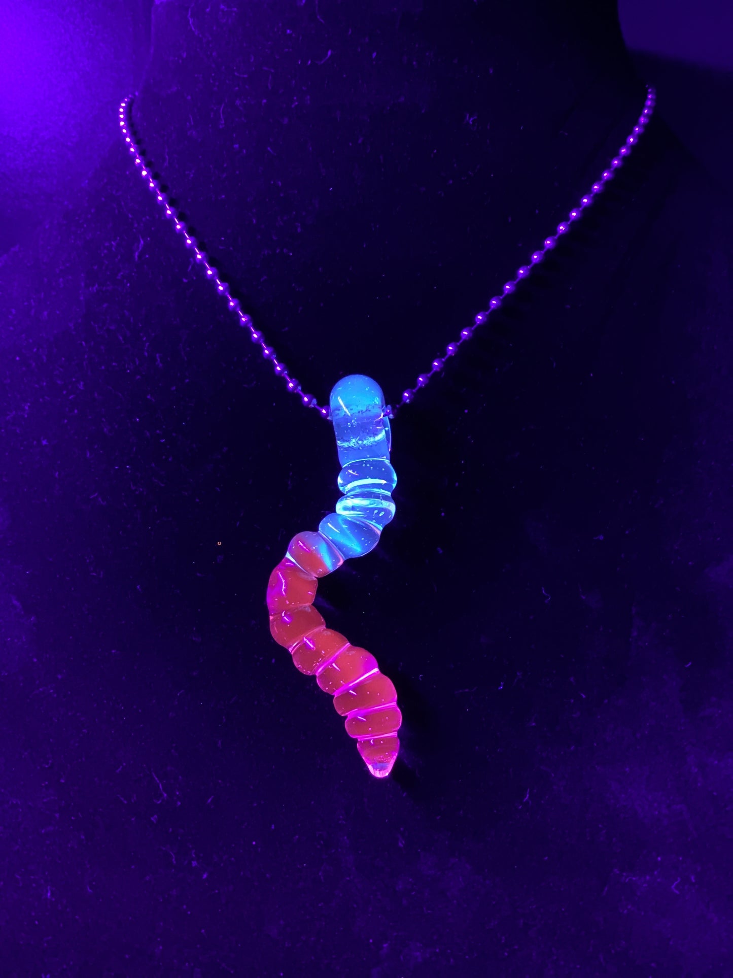 UV gummy worm pendant