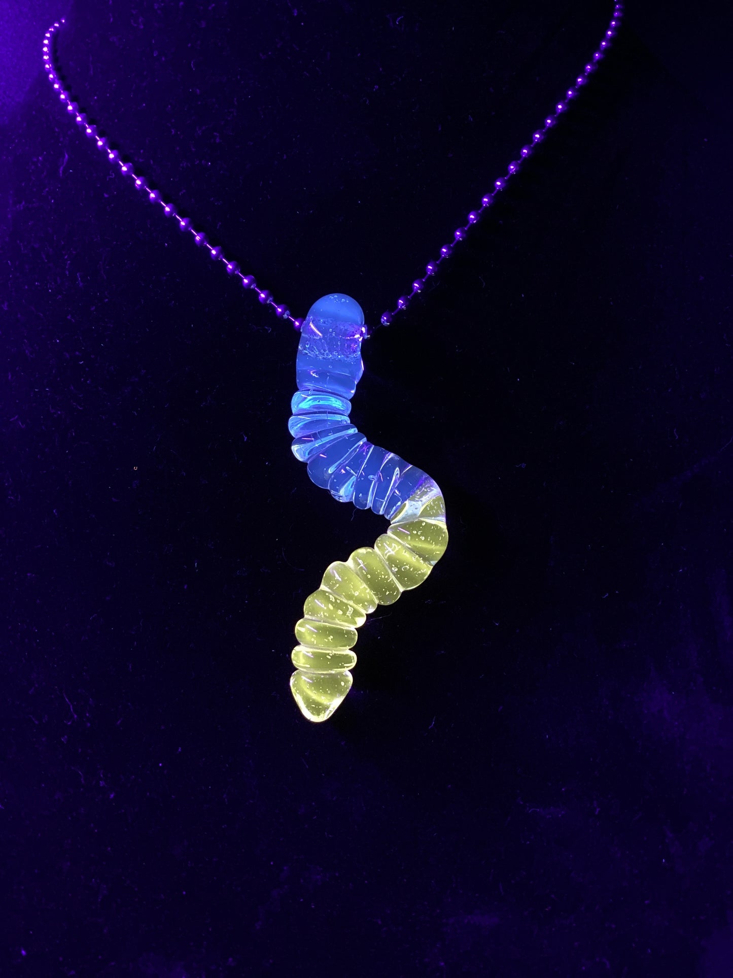 UV gummy worm pendant