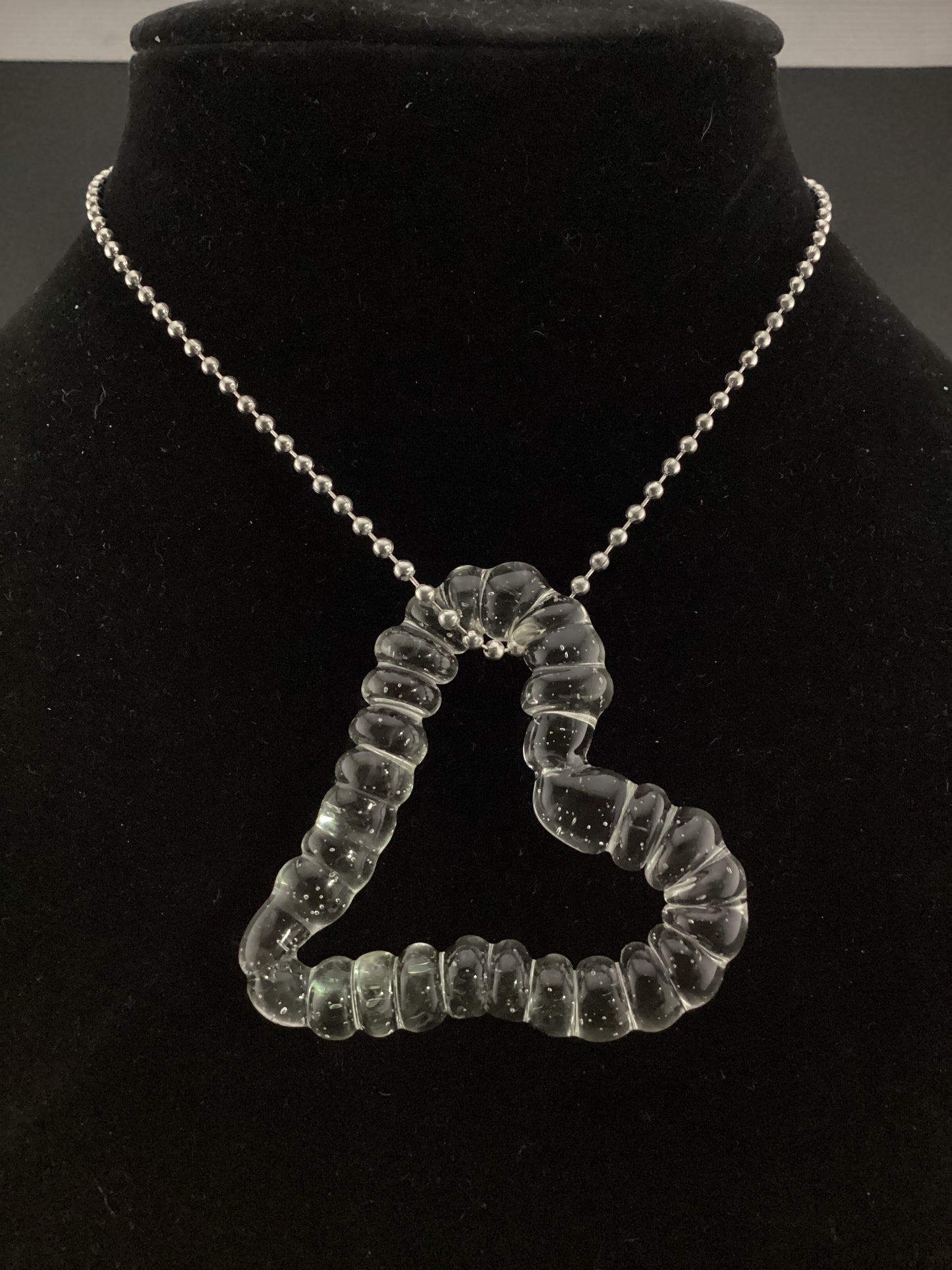 UV gummy worm heart pendant