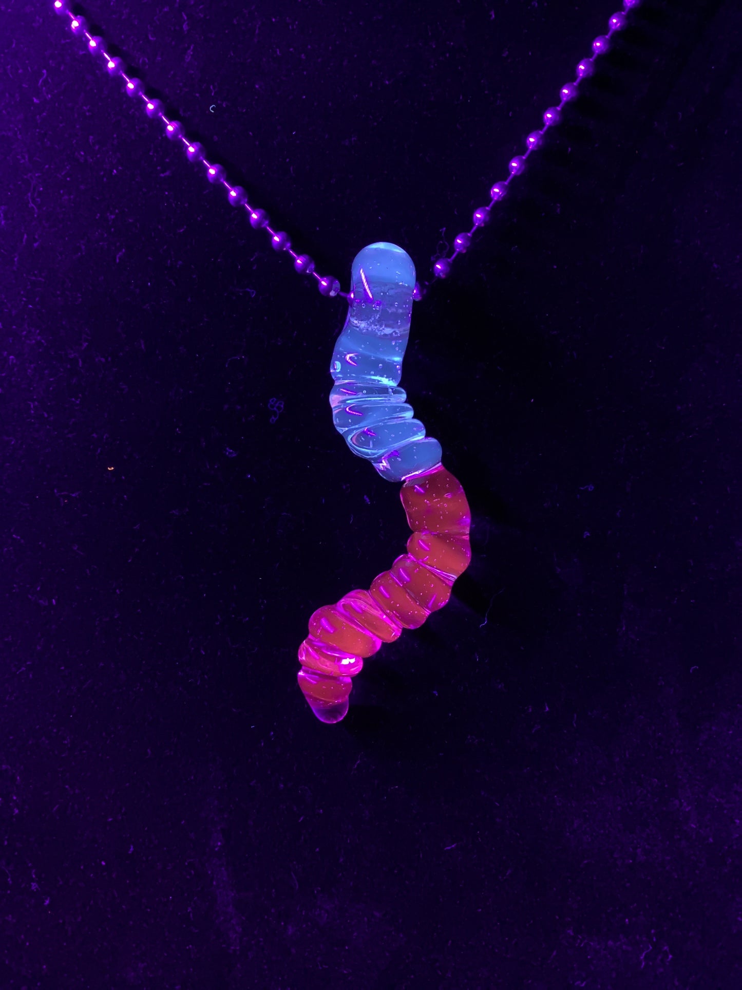 UV gummy worm pendant