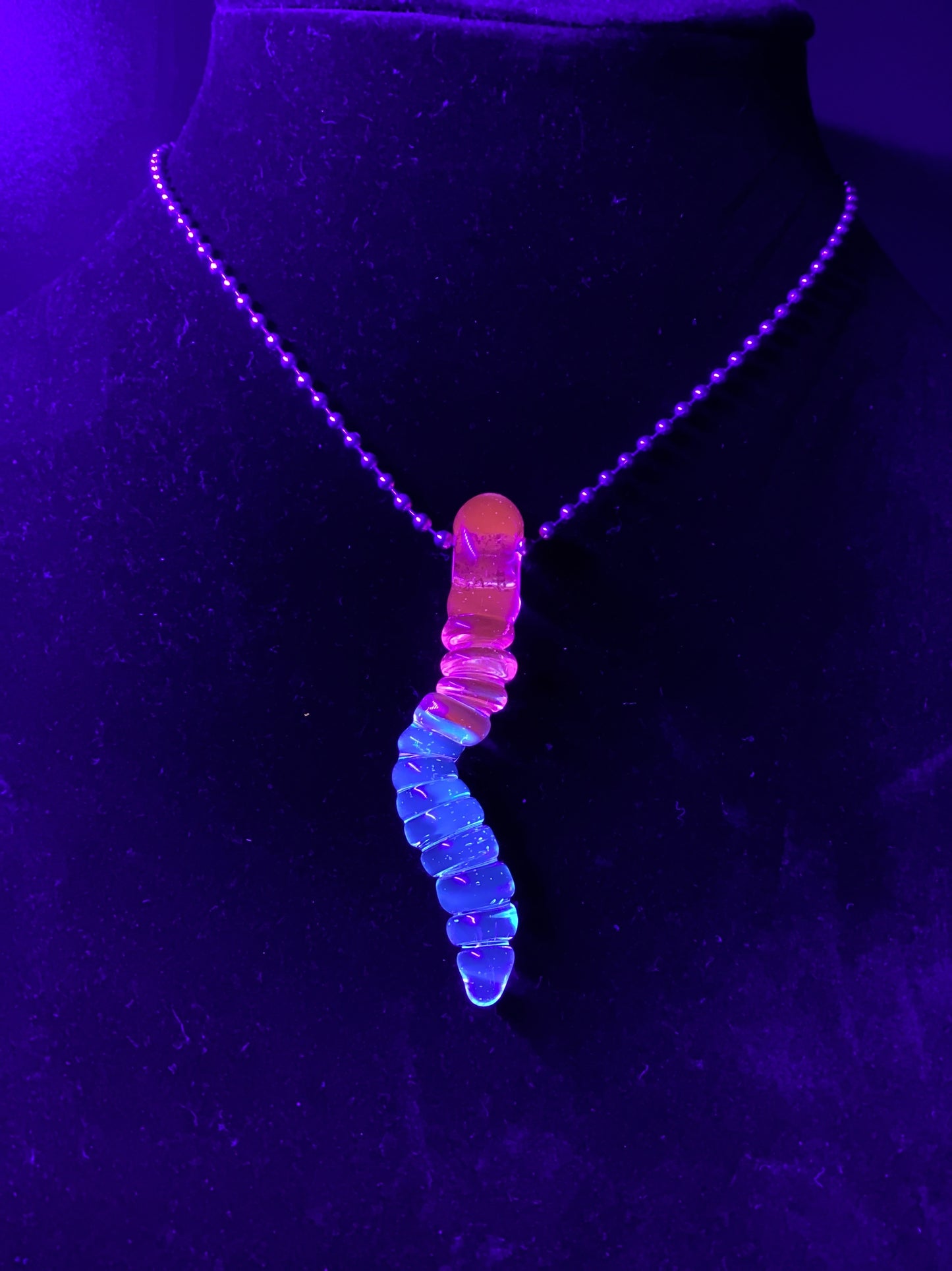 UV gummy worm pendant