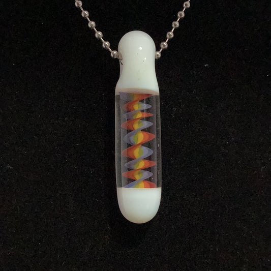 Rainbow spiral pendant