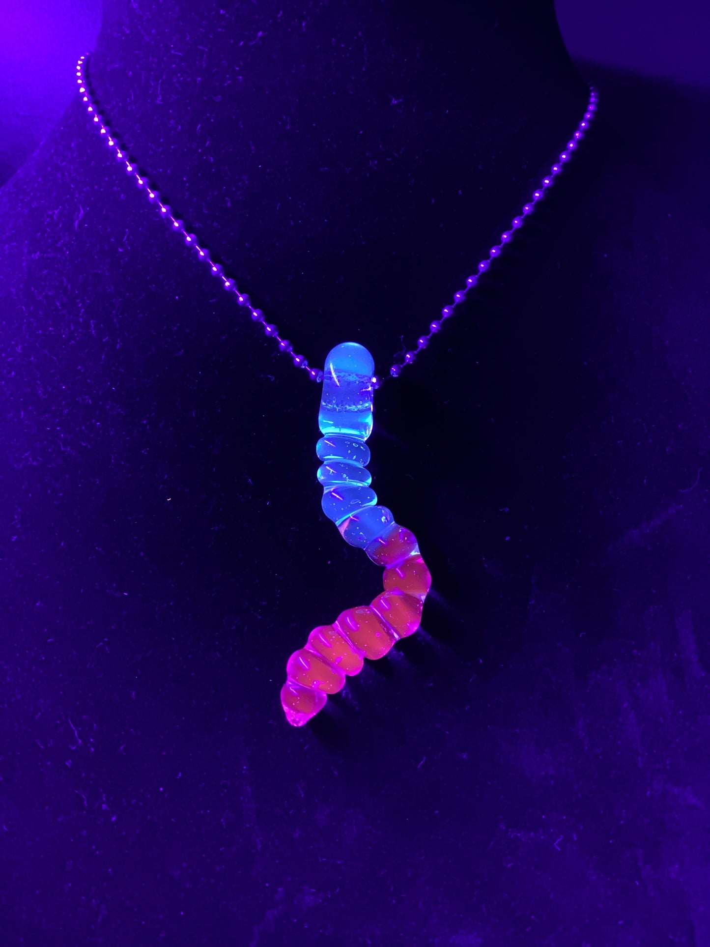 UV gummy worm pendant